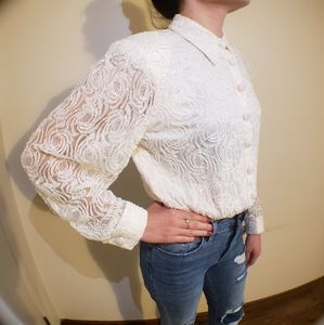 Vintage Carmen Marc Valvo bodysuit Top